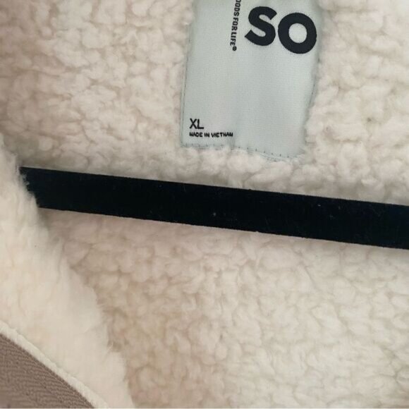 SO Women’s The Cozy 1/4 Zip Pullover Teddy Sherpa Sweatshirt size XL - Picture 2 of 3